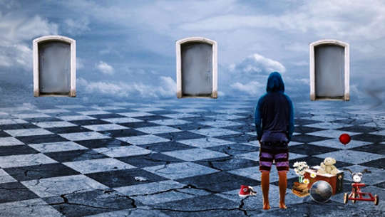 How Our Minds Work: The Three Ultimate Attitudes person facing three doors