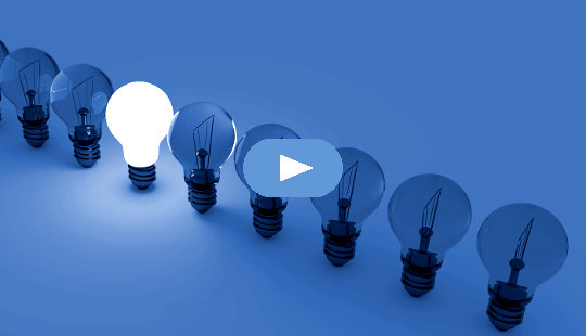 Taking Charge of Our Life from the Inside Out one lightbulb lit up in a row of unlit lightbulbs