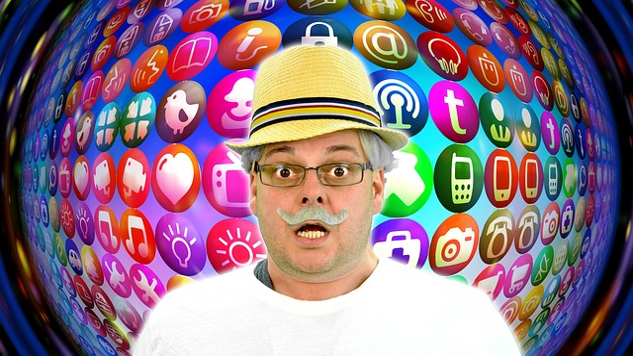 an astonished senior