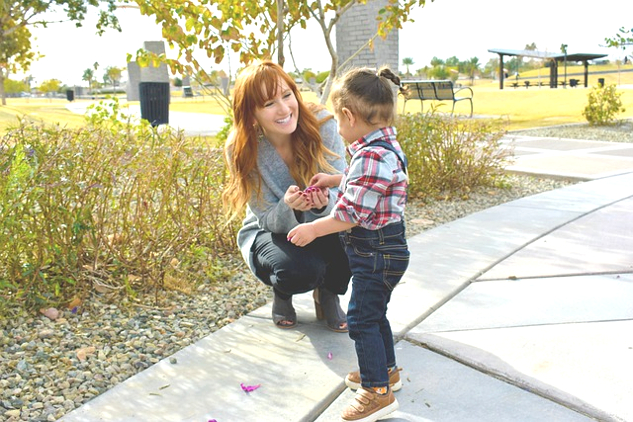 In My Life as a Parent: Patience, the Unpopular Virtue a smilingmother crouching down with her son