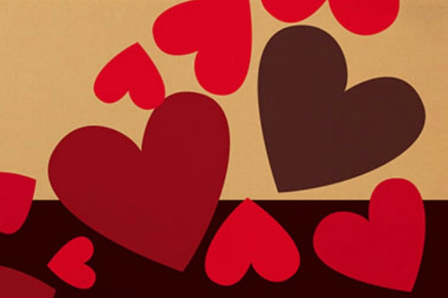 Giving Thanks by Giving Blessings images of hearts trumbling from the sky