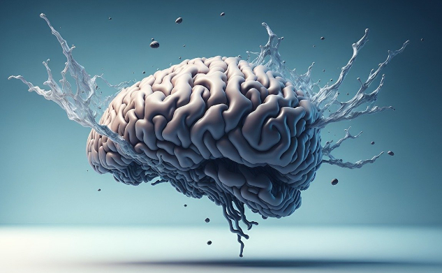 a brain depicted as a tree with lightning bolts all around it