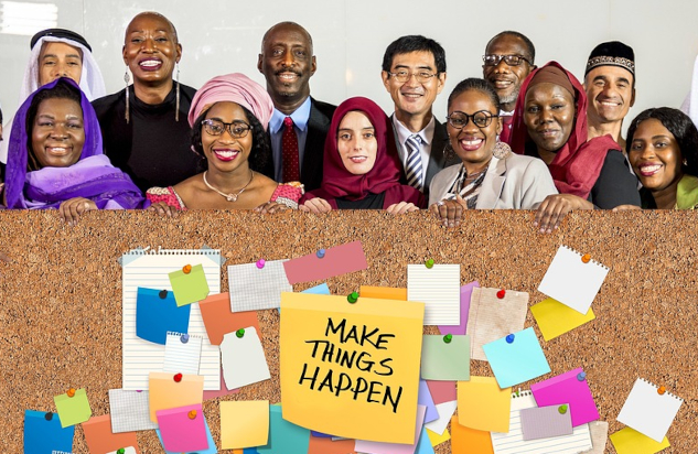 Group of international. multi-racial and multi-gender people working on a project. Image by Gerd Altmann from Pixabay.&nbsp;