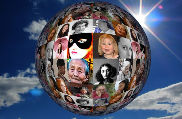 A blobe of Planet Earth with numerous images of women creating the whole.&nbsp;Image by Gerd Altmann from Pixabay.&nbsp;&nbsp;