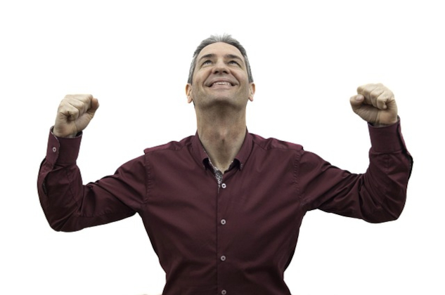 A man with arms raised and fists clenched in a "I did it" attitude.&nbsp;Image by Davidqr from Pixabay.&nbsp;