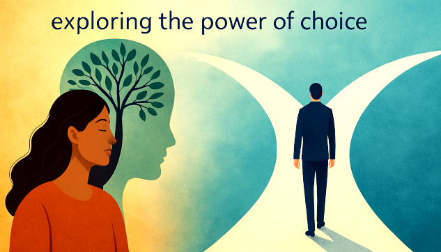 A woman watching as a man walks towards a fork in the road.&nbsp;InnerSelf Magazine: June 30, 2025