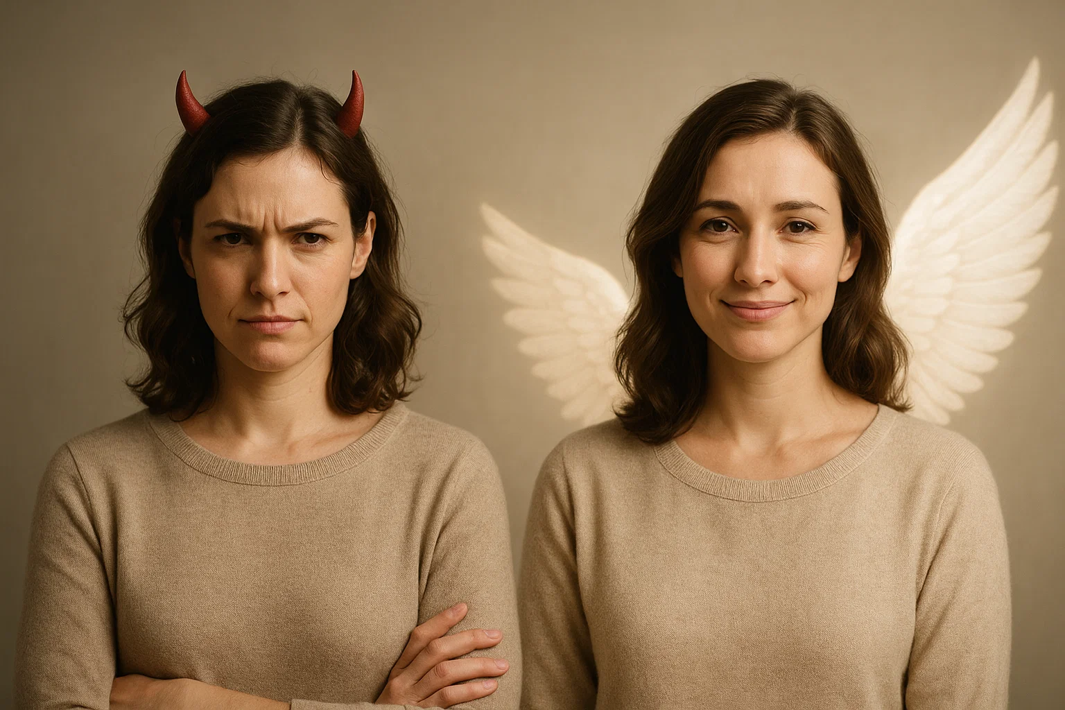 Which Are You Choosing? Your Angel Wings or Your Horns?