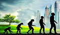 Image showing evolution from ape to man.&nbsp;Image by Stefan Keller from Pixabay.&nbsp;