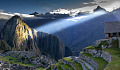 ray of light shining on Machu Picchu